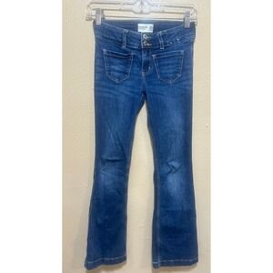 Abercrombie Kids Jeans Girls Size 11/12 Low Rise Boot Cut Denim Blue‎
